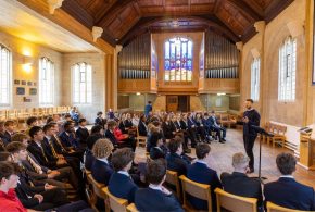 Monkton pupils in Senior School Chapel