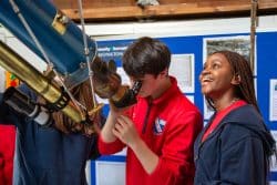 Monkton pupils in observatory