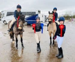 St Swithun's team at the National Schools Equestrian Association Event